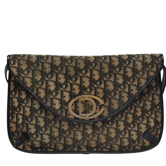 Christian Dior Trotter Canvas Shoulder Bag Navy Auth 109698 - Picture 13 of 16